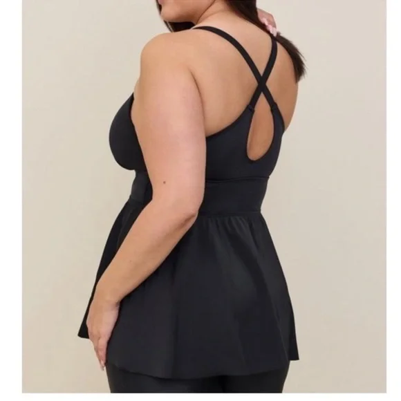 Torrid racerback v-neck swim tankini wireless - Picture 4 of 8